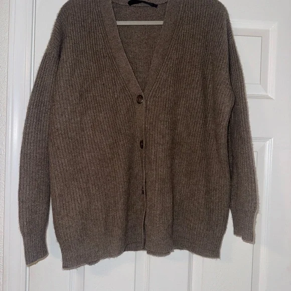 Jenni Kayne Cashmere Cocoon Cardigan xxs russet - Picture 2 of 5